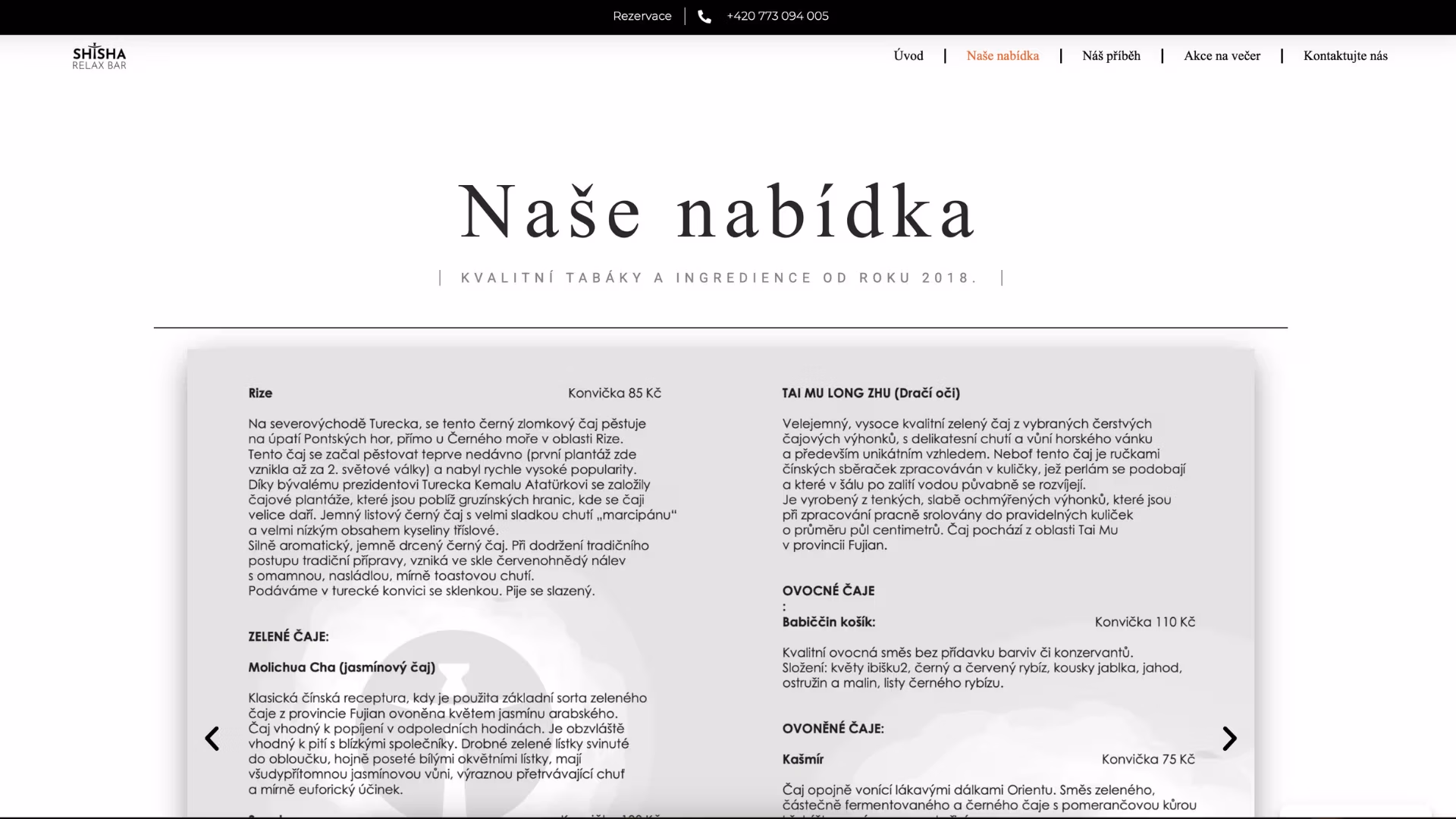 Nase nabidka – kvalitni caje a ingredience pro vas