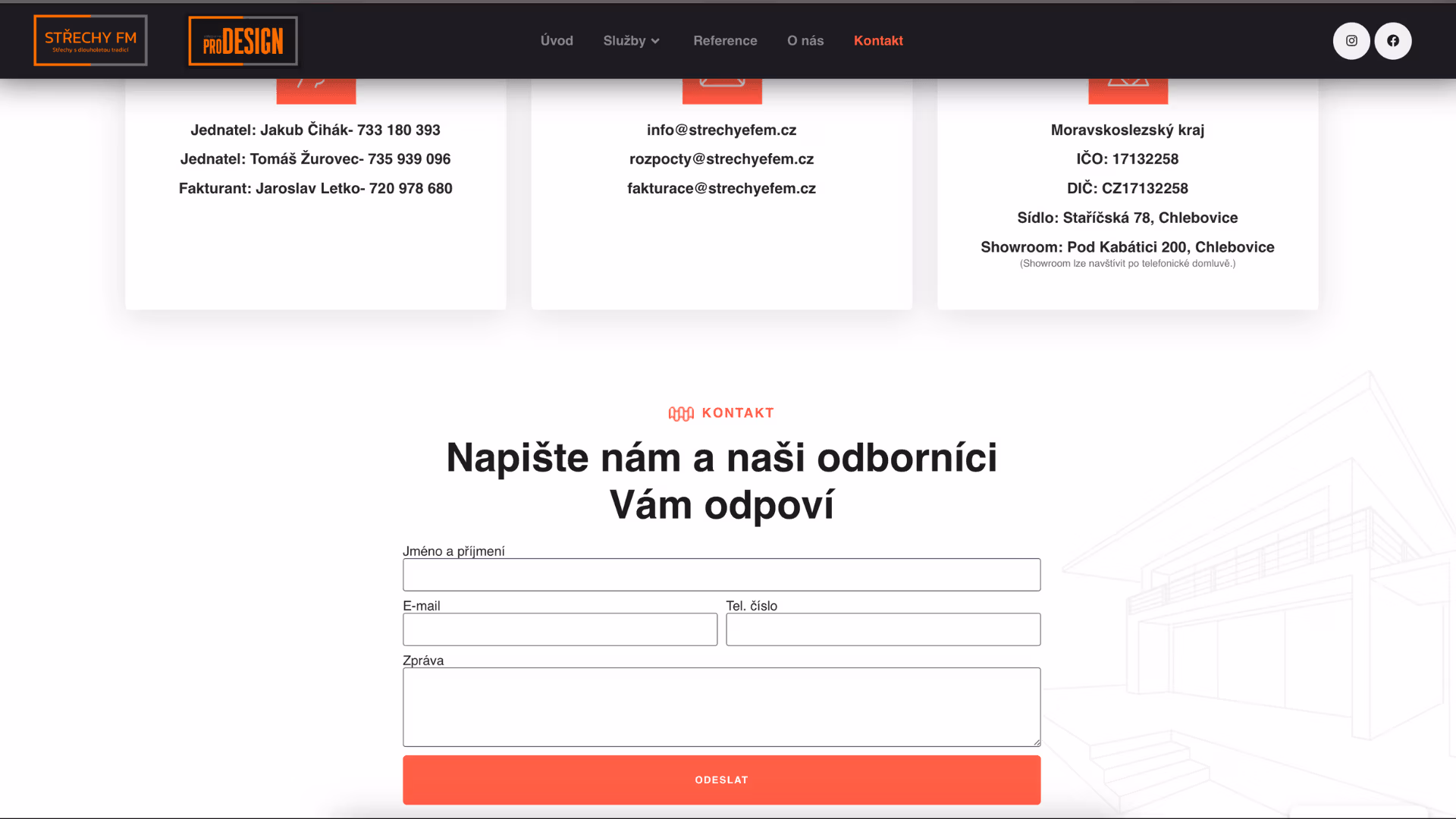 Strechyefem Sekce Kontakt