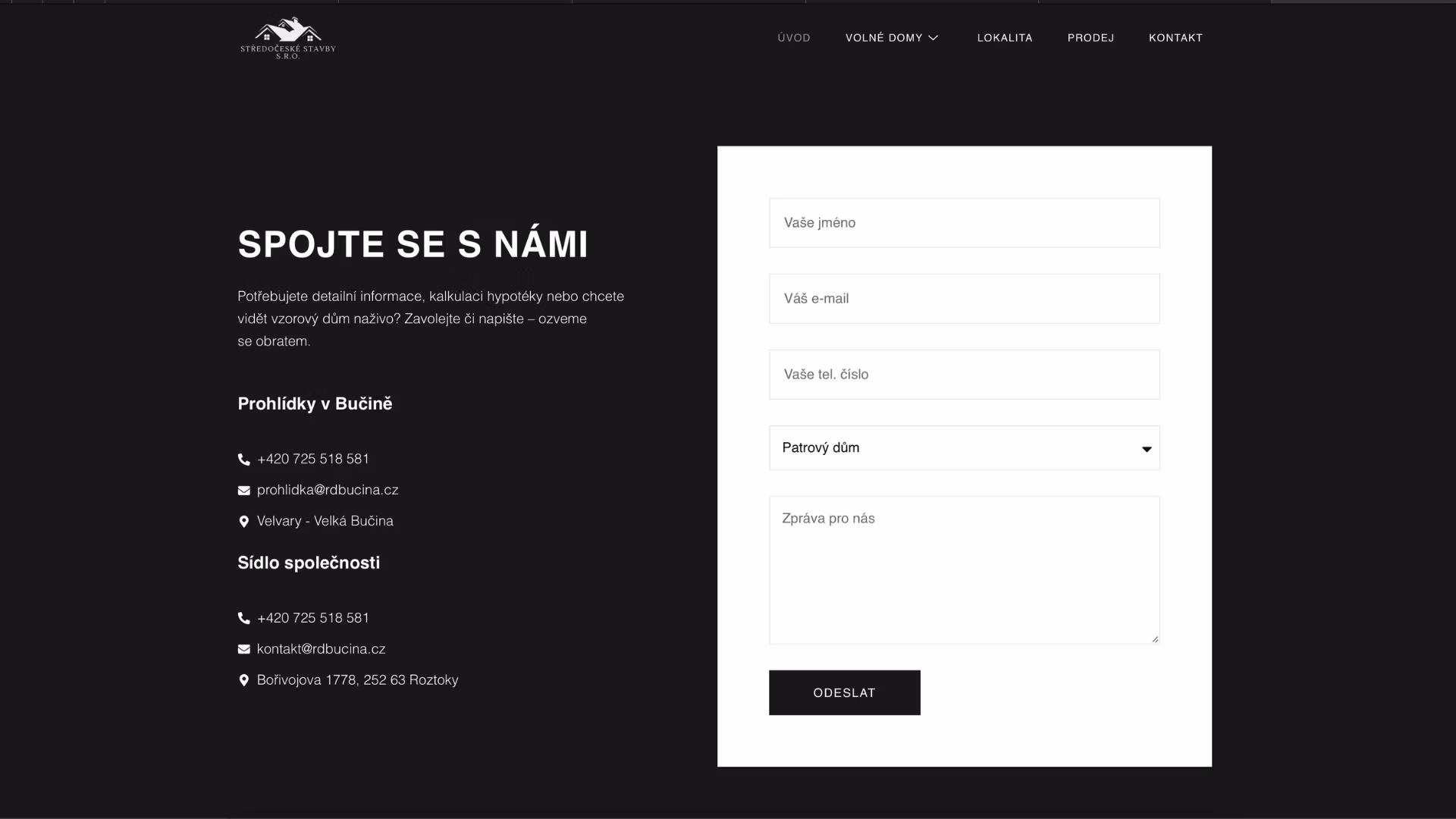 rdbucina.cz kontakt